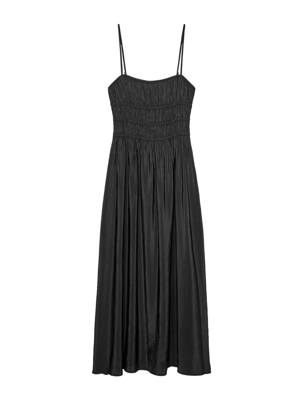 Zara Flowy Elastic Midi Dress